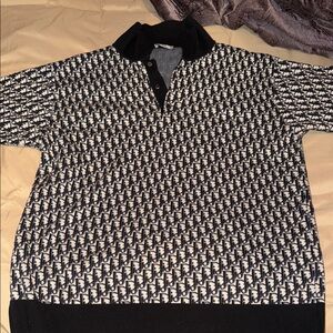 Dior Black and White Logo Polo Shirt